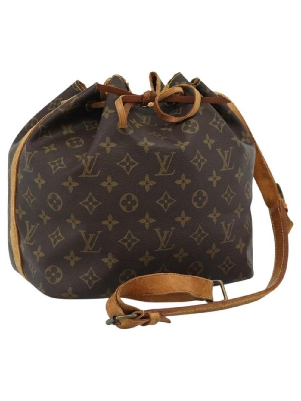 Authentic LOUIS VUITTON Monogram Petit Noe Shoulder Bag M42226 LV